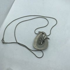 Real Deer Antler Pendant Necklace with Alaska Moose Charm travel souvenir