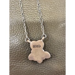 White Horse Turquoise & CZ 20” Sterling Silver Necklace