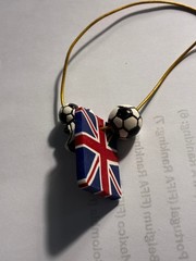 FIFA WORLD CUP 2026 FIMO FLAG BLOCK & FOOTBALL CHARMS LEATHER CORD NECKLACE