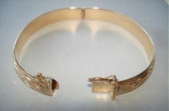 8MM BH 14K YELLOW GOLD HAWAIIAN HEIRLOOM CUSTOM MADE ENGRAVED BRACELET 6.0-9.0