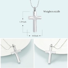 Cross Ashes Cremation Jewelry Stainless Steel Urn Ashes Necklace for Women Men