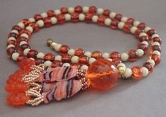 OOAK Artisan Sautoir Necklace Created from Vintage Beads (1930s–1970s)