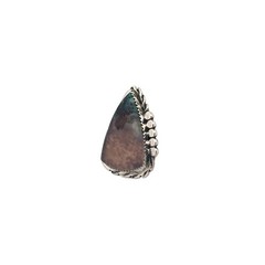 Virginia Cadman, Earring, Opalized Wood, Sterling Silver, Navajo, 1 1/2″