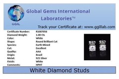 3.60 Ct Certified Blue Diamond Pendant -Great Shine & Bling ! FREE Studs