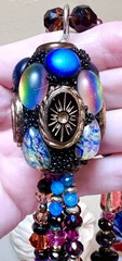AMAZING Sterling Silver Labradorite, Pink Topaz, Spinel, Art Glass Etc. Necklace