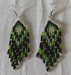 Guatemalan Beaded Earrings Handmade Boho Tribal Ethnic Jewelry Traditional Mayan