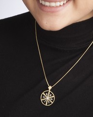 Snowflake Pendant and Necklace,Hand Cut Snowflake ,1 1/8″ in Diameter, ( # 892 )