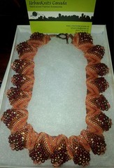 Artisan Hand-Woven «Cellini Wave» Beaded Statement Collar Necklace: UrbanKnits