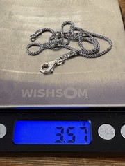 VTG Handmade 999 Sterling Silver Wax Seal Star Pendant With 925 Chain 10g