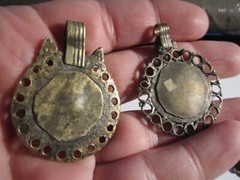 LOT OF 8 ARTISAN HANDCRAFTED PENDANTS VARIOUS DESIGNS ENAMEL & STONE – BBA-33E