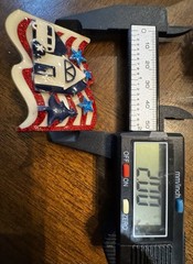 HOUSE PINS BY LUCINDA Independence Day 4th Of July Flag Brooch Pin VW Van Stars