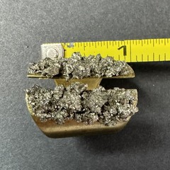 NEW Adjustable 24k Gold Plated Brass Pyrite Statement Ring Rough Chips Artisan