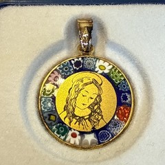 Vintage Antica Murrina Veneziana Virgin Mary Pendant (Boxed & Guaranteed)