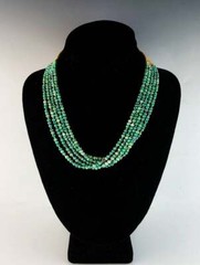 White Fox Creation: Dazzling 5 Strand Moss Opal Necklace