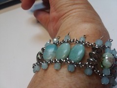 7.5″ Powder Blue Stone and Tiny Glass Bead Bracelet 06-01-2026