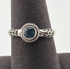 Sarda Resolute Hope Ring in Blue Zircon Sz 9 #13