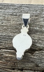 Sterling Silver Native American SW Genuine Wild Horse Turq. Quatrefoil Pendant