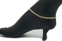 Heart links chain Love Anklets 9-10 inch 18K Gold Filled
