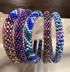 Lotus Sky Bracelet Set #1 Size Original – Blues and Pinks