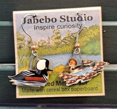 Jabebo Earrings Hooded Merganser