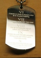 THE TEN REASONS I SWEAR STAINLESS STEEL DOG TAG
