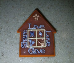 Vintage Inspirational Window House Live Love Give Brooch Pin Designs By Lucinda