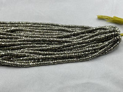 Golden Pyrite Beads Faceted Tyre 5mm AAA+ Natural Metallic Heishi Wheel Lot