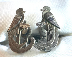 Vintage 1980’s Two-tone Silver Guatemalan Quetzal Earrings