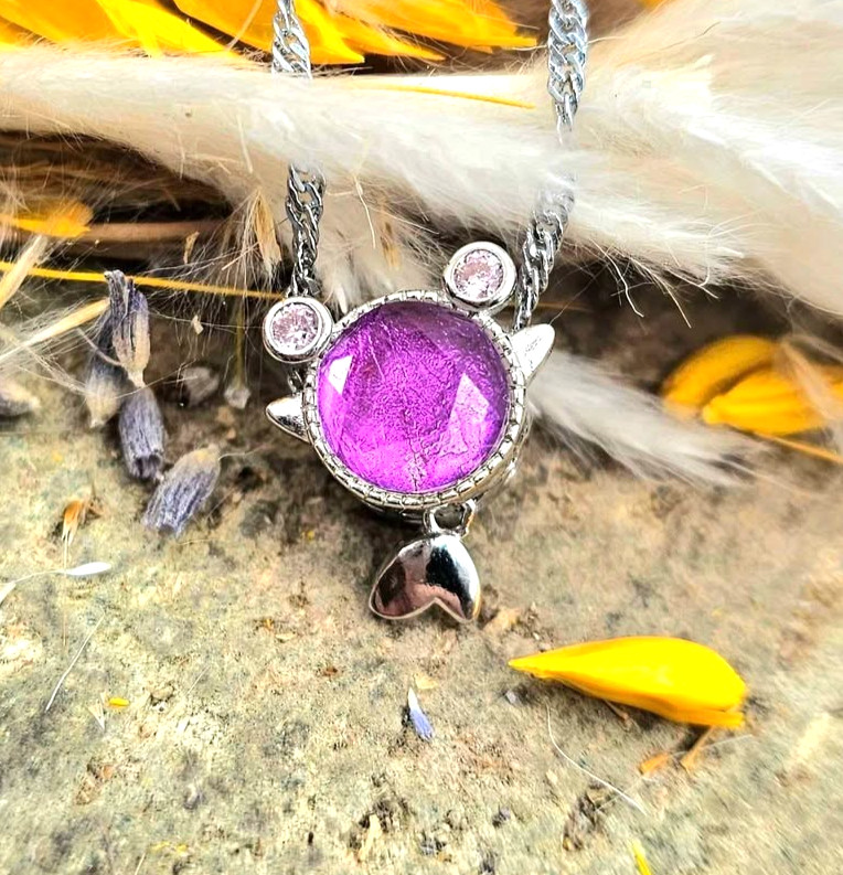 Natural Meteorite 925 Gold Fish Pendant Necklace
