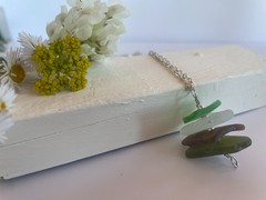 Colorful Authentic Sea Glass Pendant Necklace