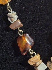 Genuine Amber Jasper Artisan Necklace 14-16″ Boho Statement Pendant