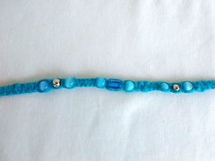 Beaded HEMP SURFER CHOKER NECKLACE Hand Crafted Macrame 22″ US SELLER New