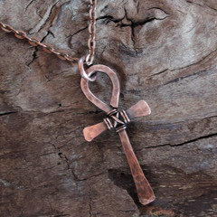 1 Pc Pure Copper Healing Cross Pendant, Ank Locket, Jewelry, Spiritual Kriya