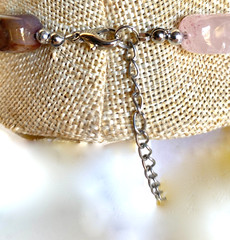 Vintage Semi-Precious Polished Stone Necklace, Adjusts 17″ – 18-3/4″ Long