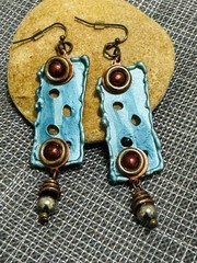 Handmade Metal Dangle Hook Earrings