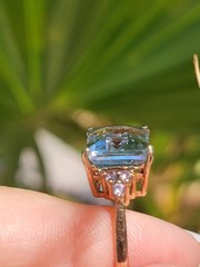 CLEARANCE – Gorgeous E-W Aquamarine Ring – Size 6.5