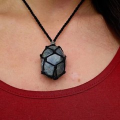 Stone Hugger with Stone, Necklace, Rearview Mirror Decor, Bringing Positivity.