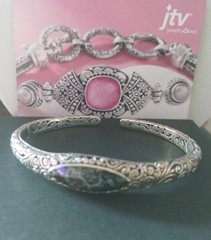 Bali Robert Manse Black Indonesian Coral Tree Of Life 7in Silver Cuff Bracelet