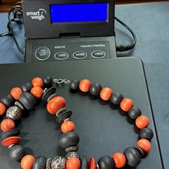 Tribal Boho 28″ Wood Bead Necklace Brown Black Botanical Harvest Philippines