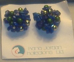 Karla Jordan Howlite Overlay Clip Earrings