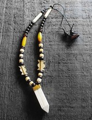 Men’s Bone Point Pendant Necklace Tribal Mens Jewelry Handmade 28″ Gift