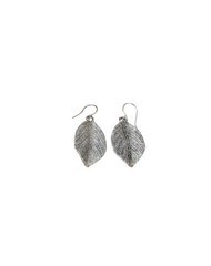 Silver Leaf Earrings, Leaf Dangle Earrings, Boho Silver Earrings
