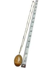 Brown Picture Landscape Jasper Pendant With 12.5” Gold Filled Chain