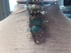 7.5″ Powder Blue Stone and Tiny Glass Bead Bracelet 06-01-2026