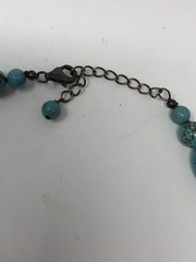 Gemstone Beaded Necklace Sterling Silver Multi Strand – 17 inch Length