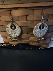 Anju Sachi Collection Bohemian 3” Dangle Neutral Woven Pierced Earrings