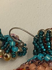 Sterling Silver Spiral Seed Bead Earrings Shepherd Hook 925 Handmade