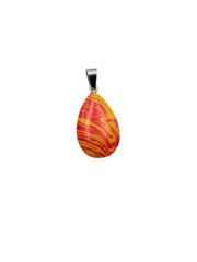 Natural 1″ Stone Teardrop Shaped Pendant Necklace On 17″-18″ Black Cord – CHOICE
