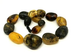 Massive AMBER NECKLACE Gift Baltic Amber Untreated Healing Unpolished 131g 17932