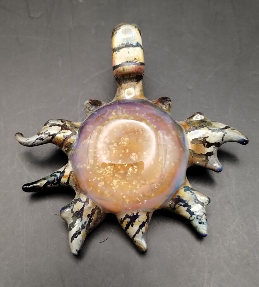 Ancient Sun Glass Pendant – (Subconscious Design) Handmade in USA